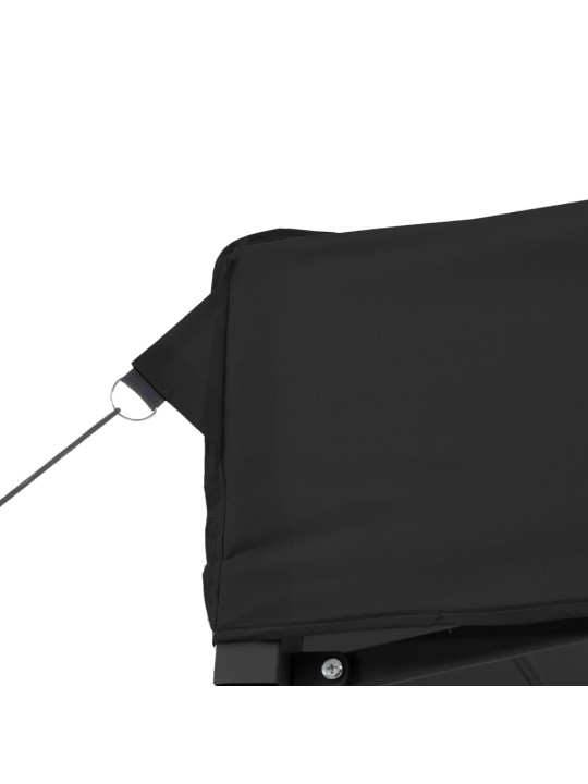 Taitettava pop-up juhlateltta musta 292x292x315 cm
