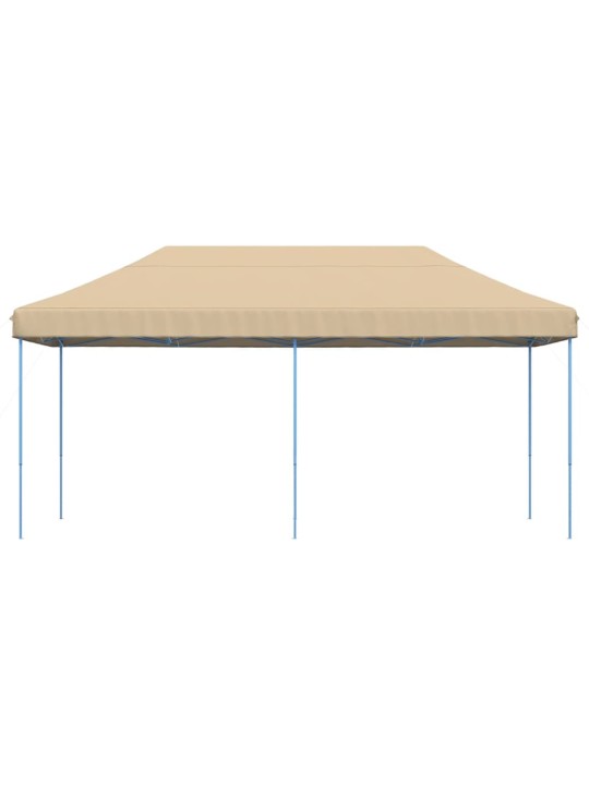 Taitettava pop-up juhlateltta beige 580x292x315 cm