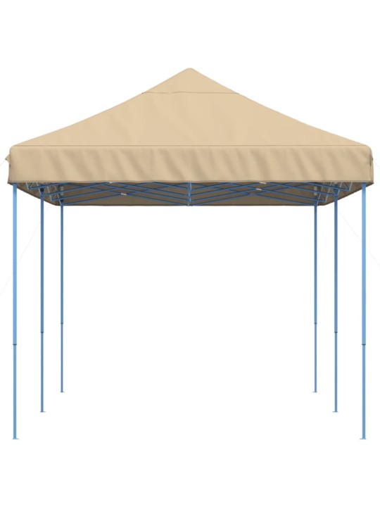 Taitettava pop-up juhlateltta beige 580x292x315 cm