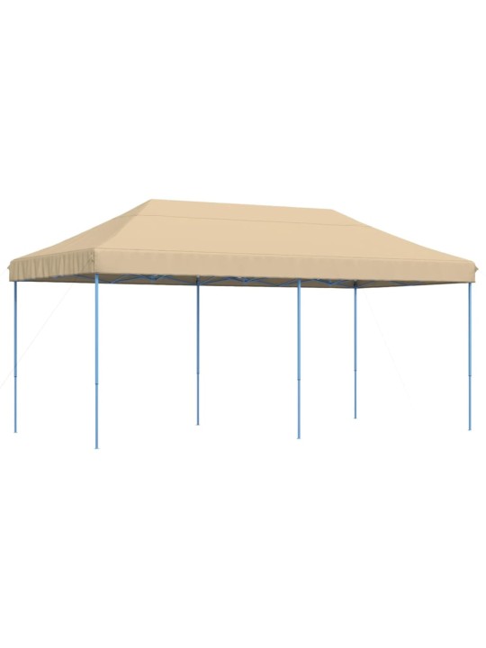 Taitettava pop-up juhlateltta beige 580x292x315 cm