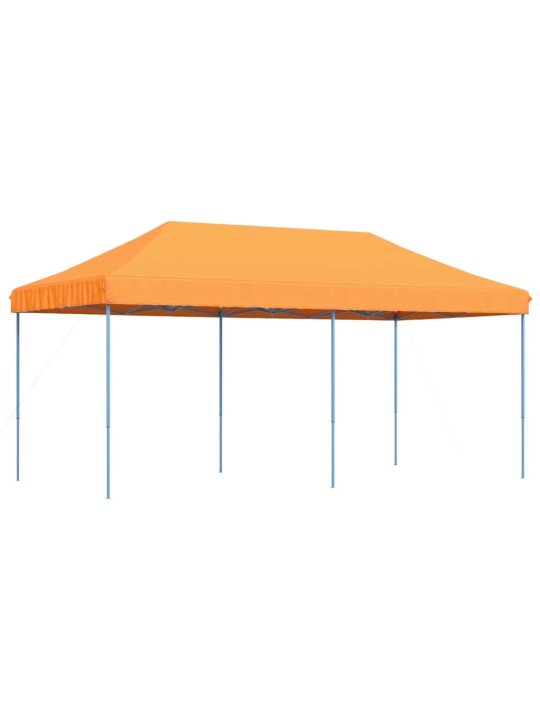 Taitettava pop-up juhlateltta oranssi 580x292x315 cm