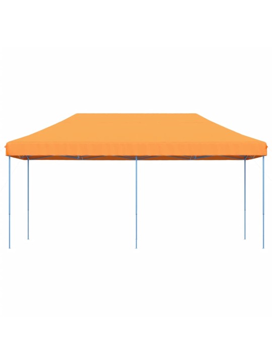 Taitettava pop-up juhlateltta oranssi 580x292x315 cm