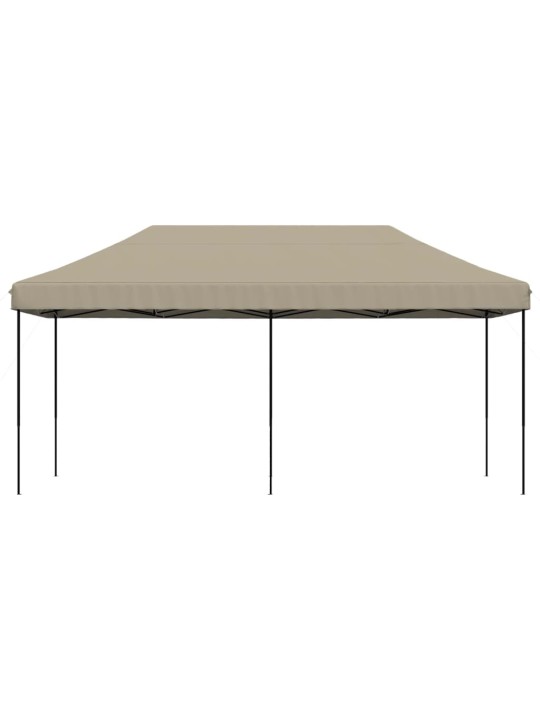 Taitettava pop-up juhlateltta taupe 580x292x315 cm