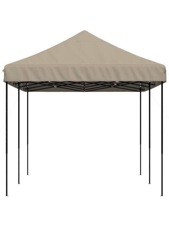 Taitettava pop-up juhlateltta taupe 580x292x315 cm