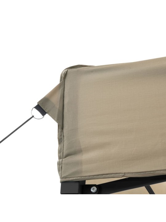 Taitettava pop-up juhlateltta taupe 580x292x315 cm