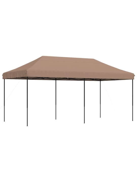 Taitettava pop-up juhlateltta ruskea 580x292x315 cm