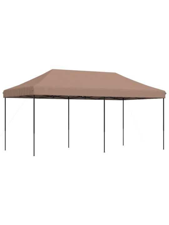 Taitettava pop-up juhlateltta ruskea 580x292x315 cm