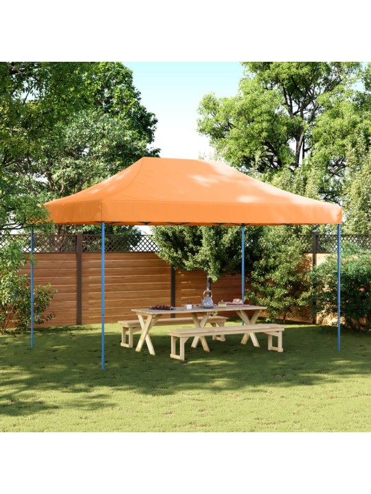 Taitettava pop-up juhlateltta oranssi 440x292x315 cm