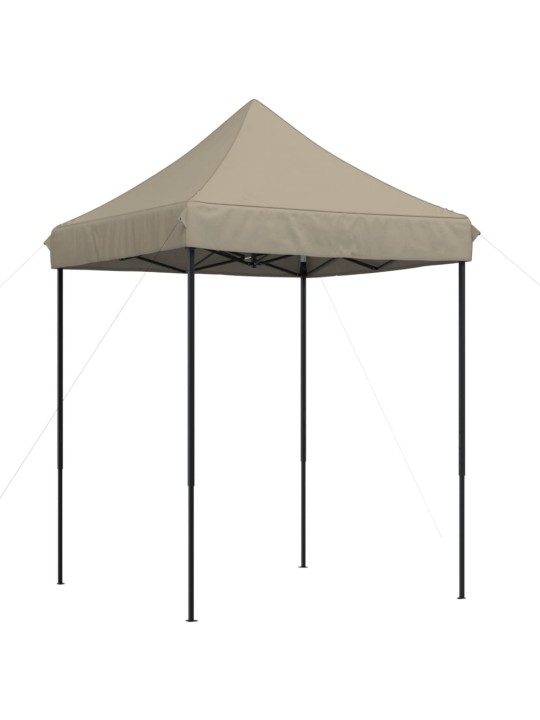 Taitettava pop-up juhlateltta taupe 200x200x306 cm