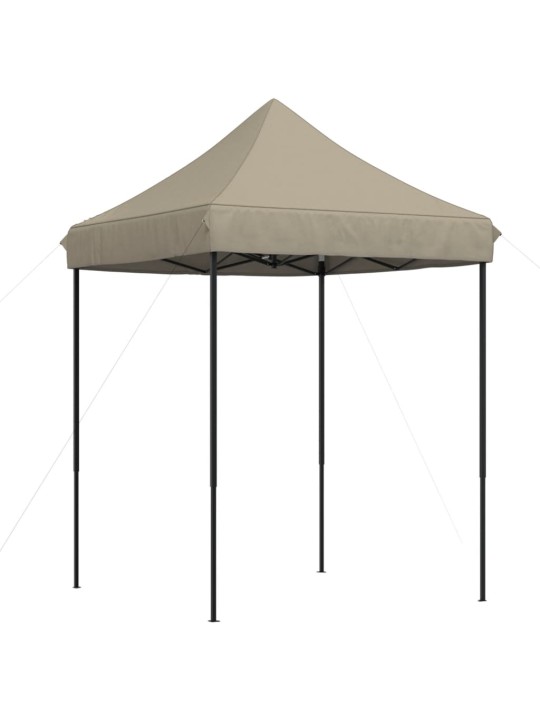 Taitettava pop-up juhlateltta taupe 200x200x306 cm