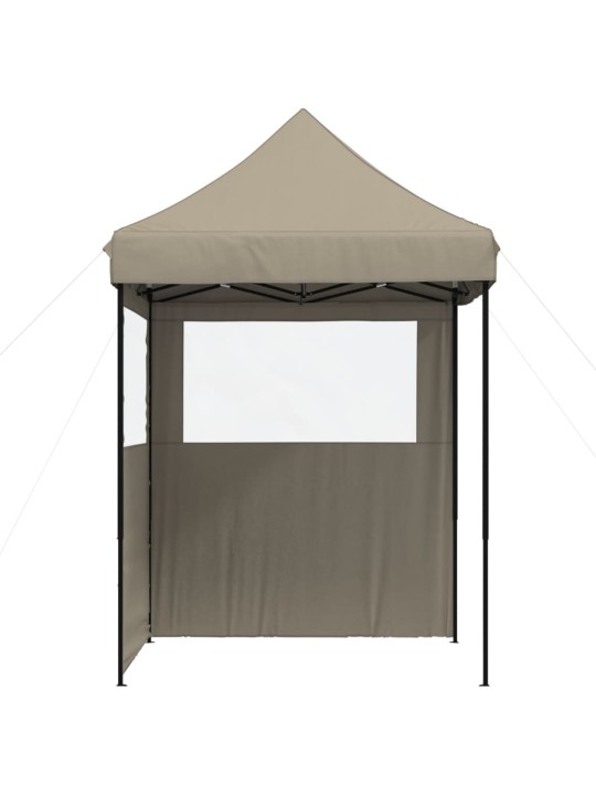 Taitettava pop-up juhlateltta 2 sivuseinällä taupe