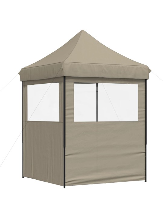 Taitettava pop-up juhlateltta 2 sivuseinällä taupe