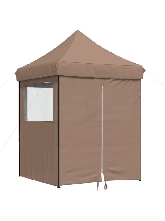 Taitettava pop-up juhlateltta 4 sivuseinällä ruskea