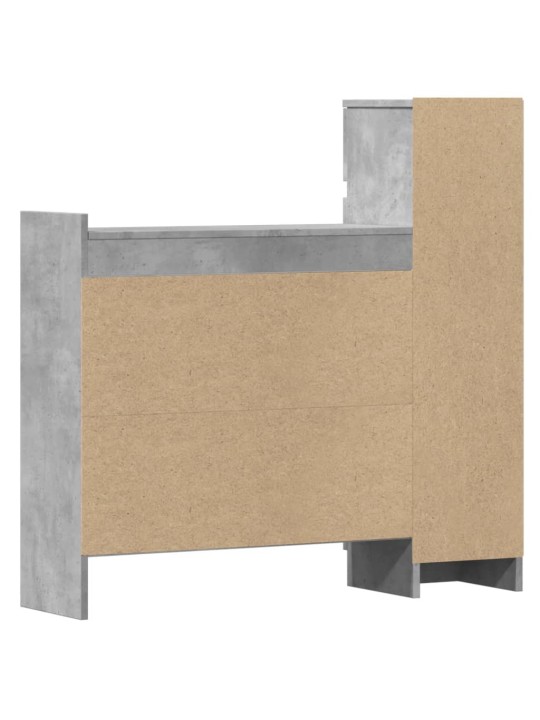 Kenkäkaappi betoninharmaa 100,5x28x100 cm tekninen puu
