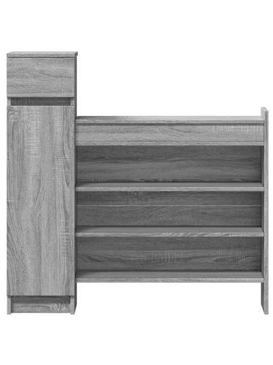 Kenkäkaappi harmaa sonoma 100,5x28x100 cm tekninen puu