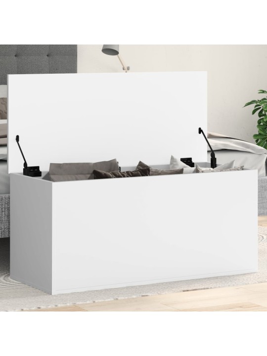 Säilytyslaatikko valkoinen 100x42x46 cm tekninen puu