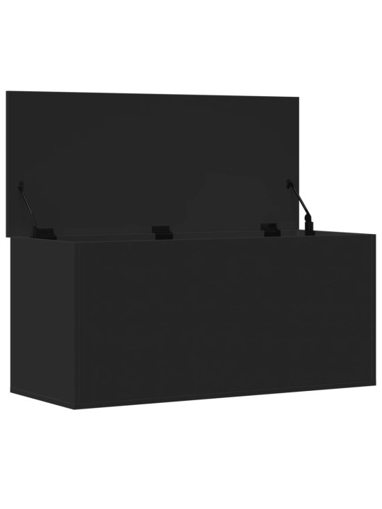 Säilytyslaatikko musta 100x42x46 cm tekninen puu