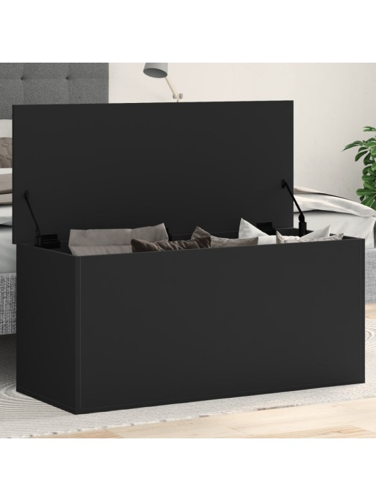Säilytyslaatikko musta 100x42x46 cm tekninen puu