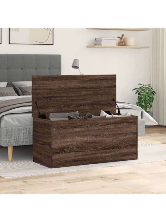 Säilytyslaatikko ruskea tammi 100x42x46 cm tekninen puu