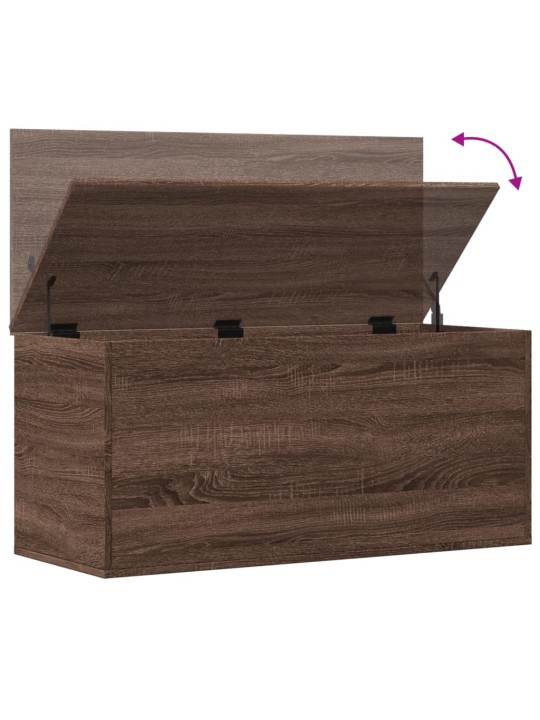 Säilytyslaatikko ruskea tammi 100x42x46 cm tekninen puu