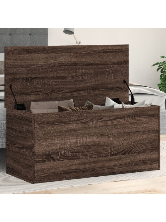 Säilytyslaatikko ruskea tammi 100x42x46 cm tekninen puu