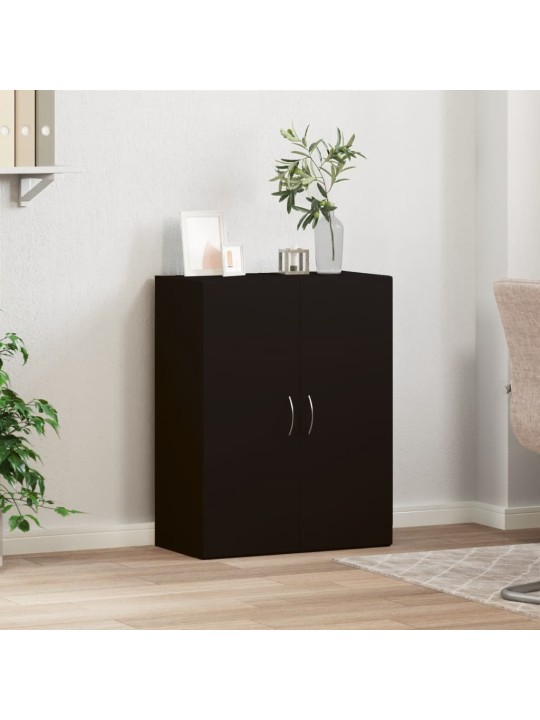 Arkistokaappi musta 60x32x77,5 cm tekninen puu
