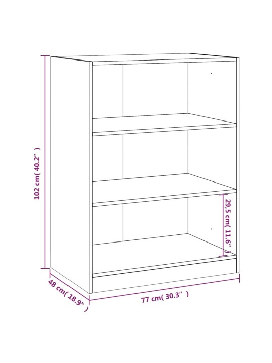 Vaatekaappi musta 77x48x102 cm lastulevy