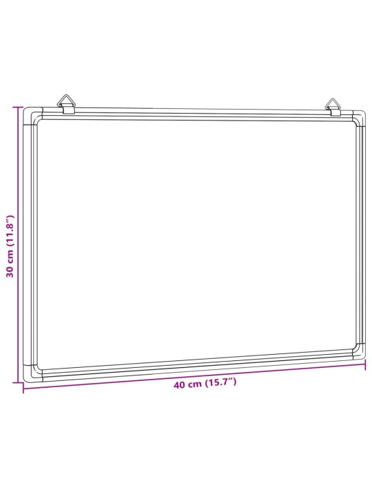 Magneettinen tussitaulu 40x30x1,7 cm alumiini