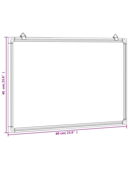 Magneettinen tussitaulu 60x40x1,7 cm alumiini