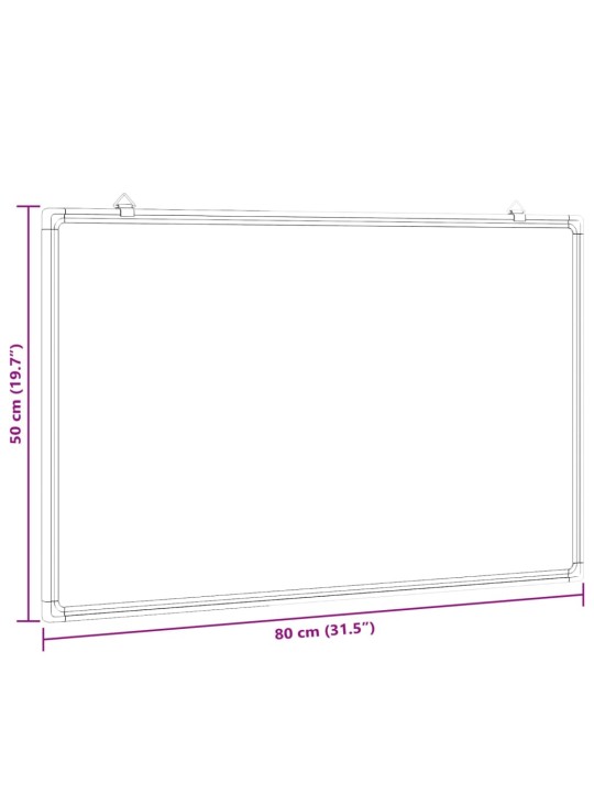 Magneettinen tussitaulu 80x50x1,7 cm alumiini