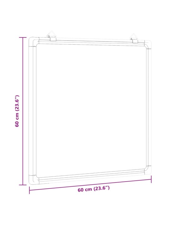 Magneettinen tussitaulu 60x60x1,7 cm alumiini