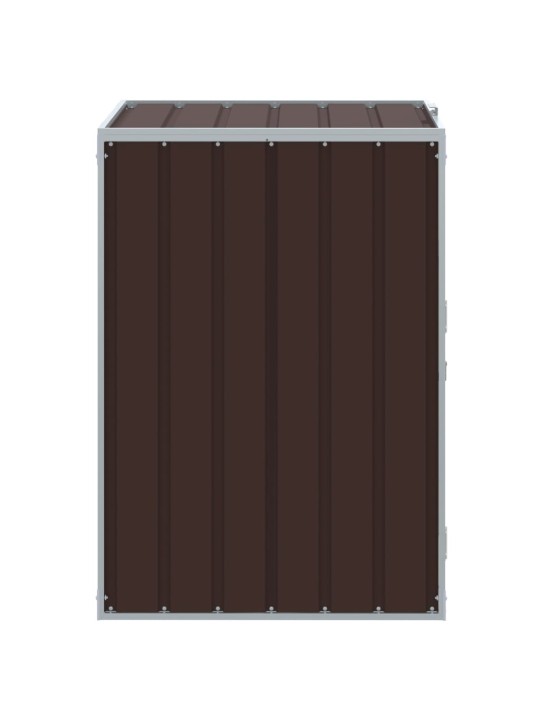 Wheelie bin säilytys single bin ruskea 72x81x115 cm teräs