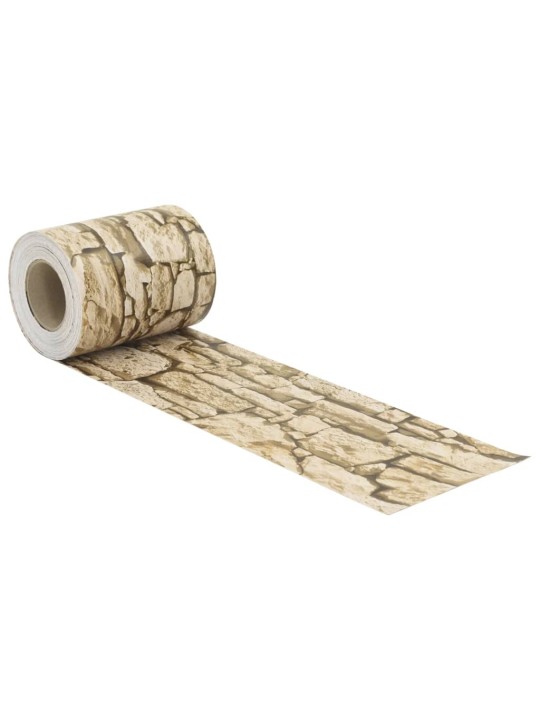 Puutarhan yksityisyyssuoja kivityyli beige 35x0,19 m PVC