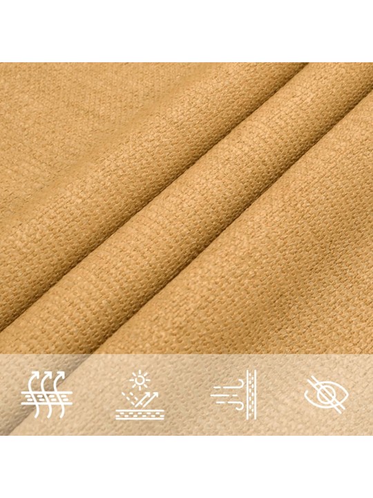 Aurinkopurje 160 g/m² neliö hiekka 4,5x4,5 m hdpe