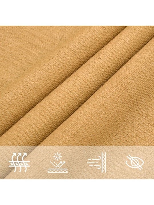 Aurinkopurje 160 g/m² suorakaide hiekka 2x2,5 m hdpe