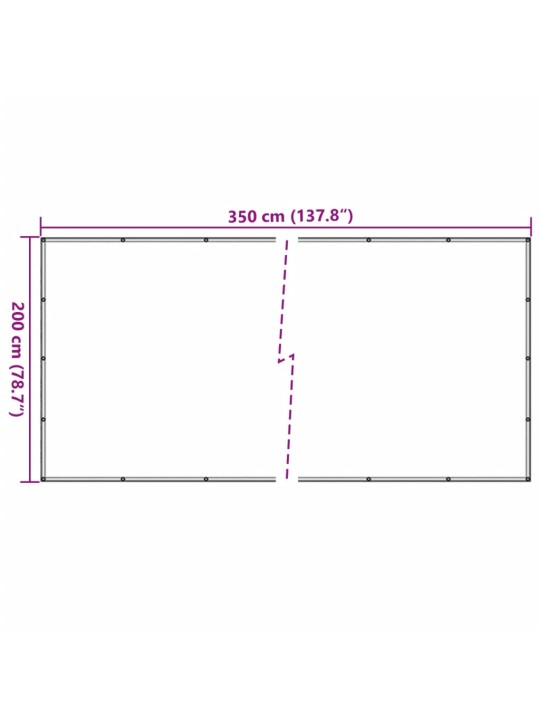 Peräkärryn verkko vihreä 2x3,5 m HDPE