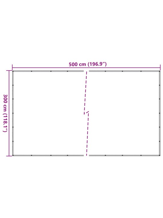 Peräkärryn verkko vihreä 3x5 m HDPE