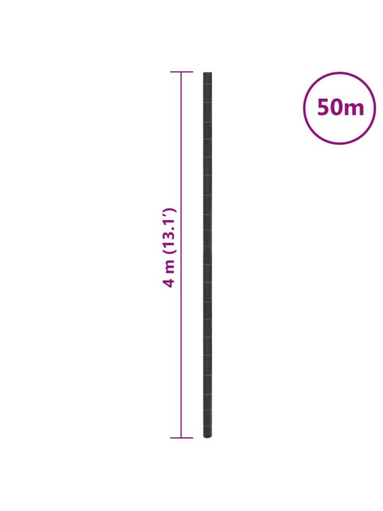 Rikkaruohomatto musta 4x50 m PP