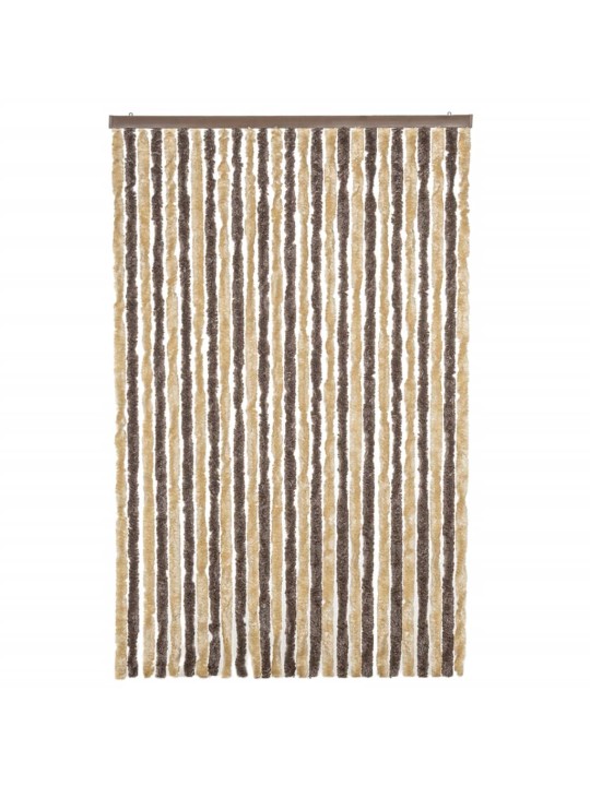 Hyönteisverho tummanruskea ja beige 118x220 cm chenille