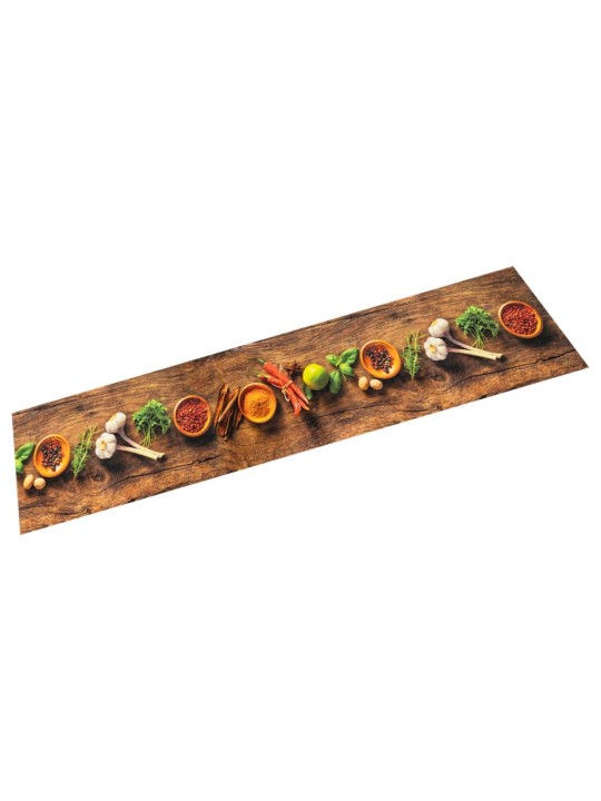 Keittiön pestävä matto mausteet 60x180 cm sametti