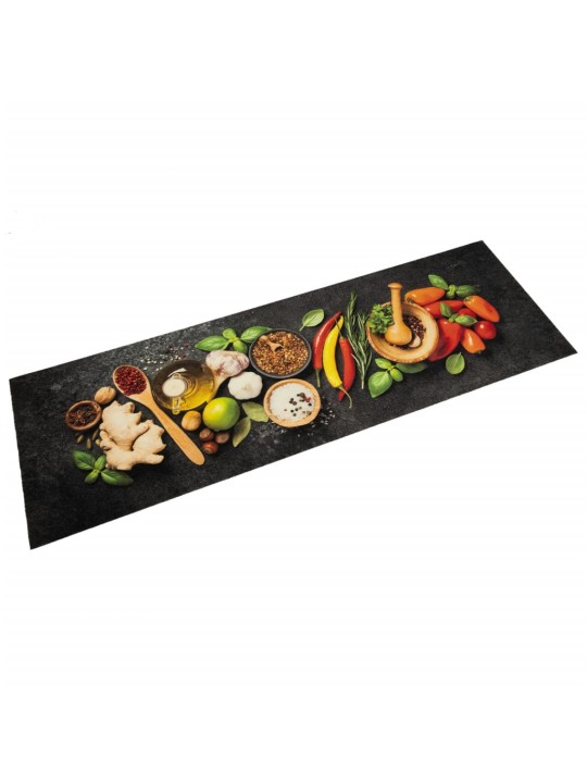 Keittiön pestävä matto mausteet 60x180 cm sametti