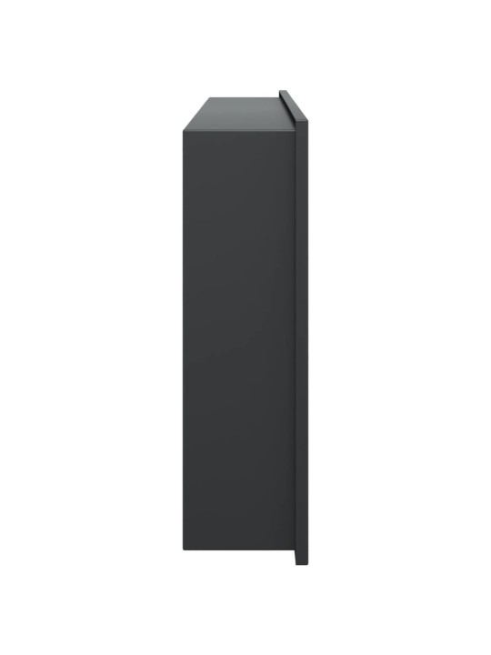 Suihkuhylly matta musta 62x32x9 cm ruostumaton teräs