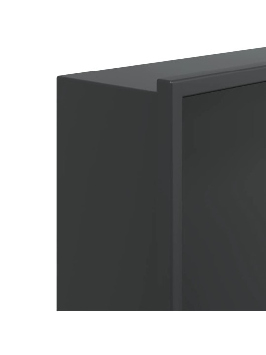 Suihkuhylly matta musta 62x32x9 cm ruostumaton teräs