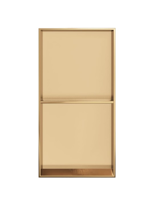 Suihkuhylly harjattu kulta 32x62x9 cm ruostumaton teräs