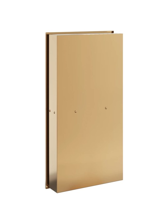 Suihkuhylly harjattu kulta 32x62x9 cm ruostumaton teräs