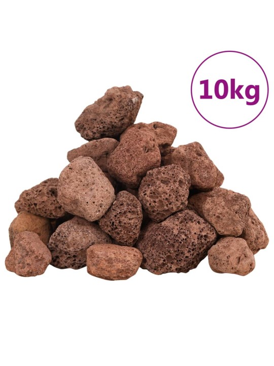 Vulkaaniset kivet 10 kg punainen 3-5 cm