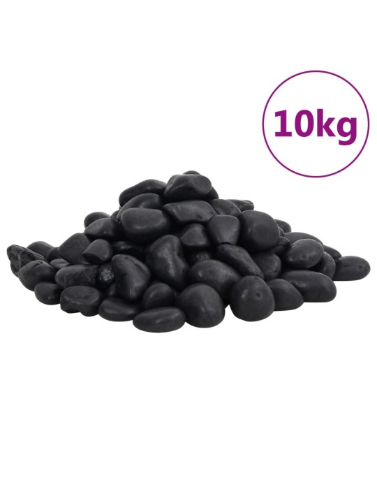 Kiillotetut kivet 10 kg musta 2-5 cm