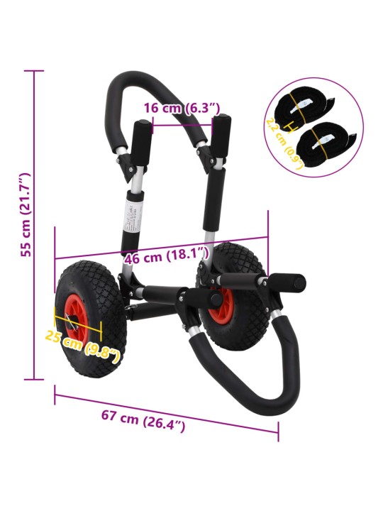 Sup kärry surffilaudalle kokoontaittuva 45 kg alumiini