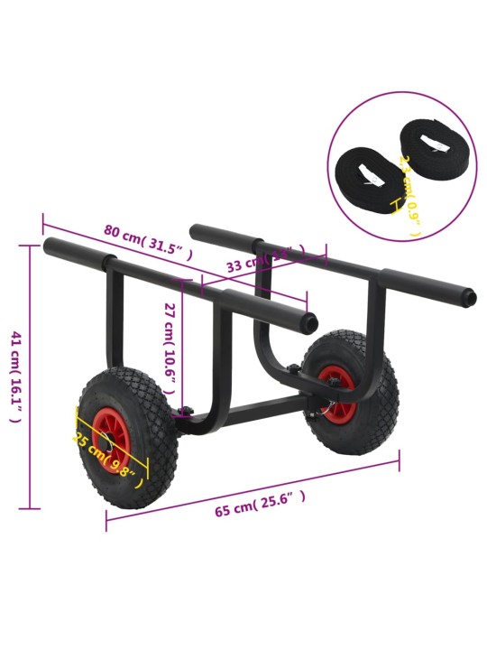 Kajakkikärry 90 kg alumiini