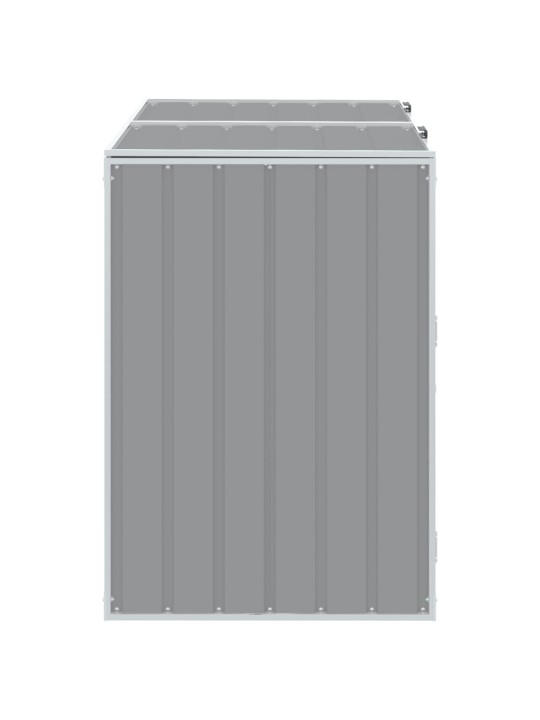Wheelie bin säilytys double bins harmaa 144x81x113 cm teräs
